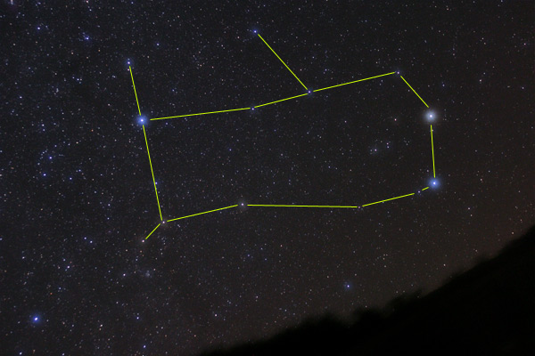 Gemini Constellation with constellation lines